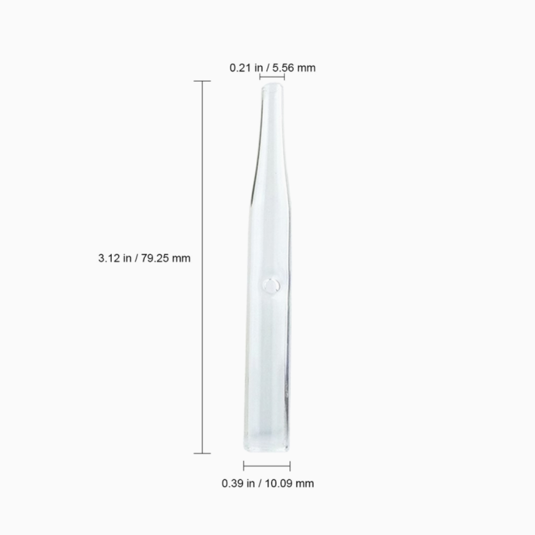 Glass vacuum extraction cup with hole, round