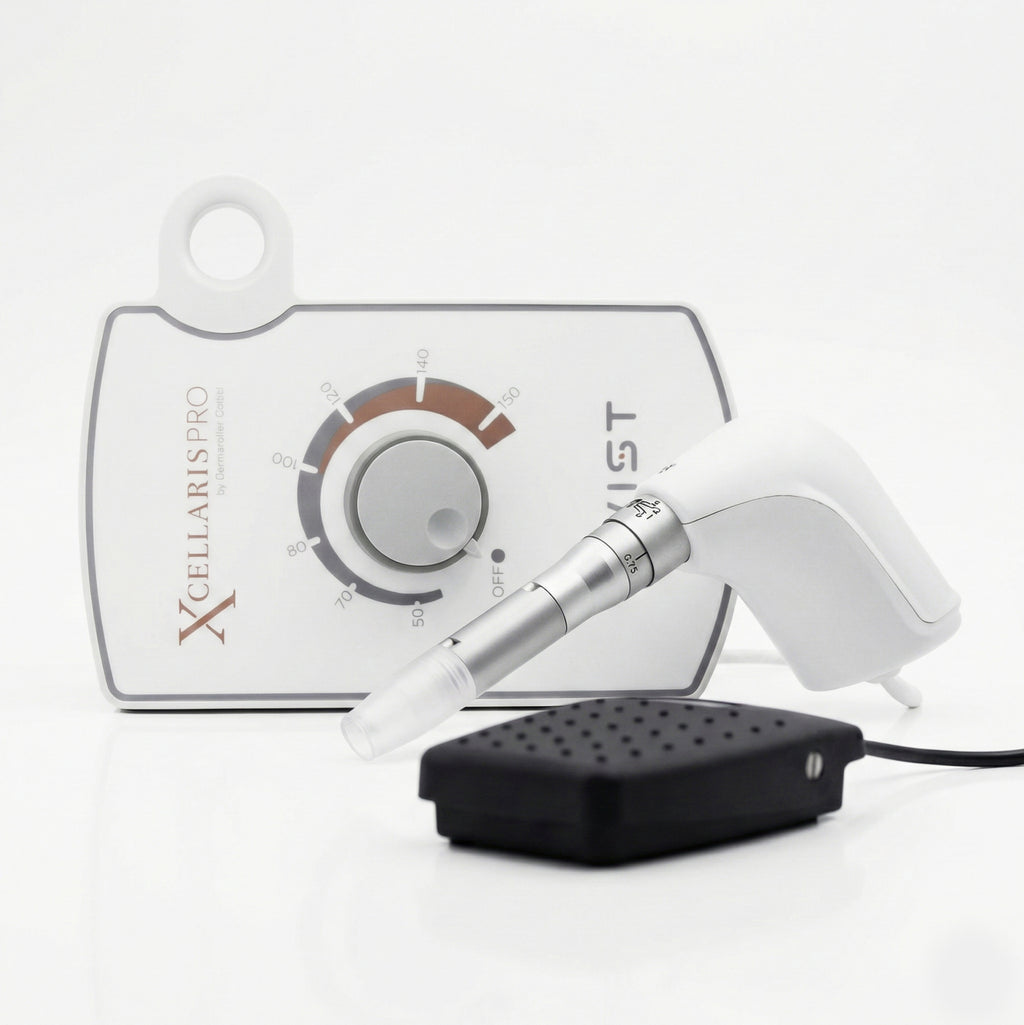 XCellarisPRO Twist — complete microneedling system with accessories