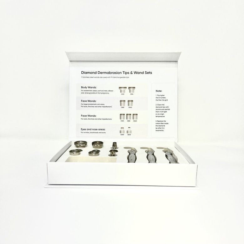 Diamond Microdermabrasion Set Tips and Wands
