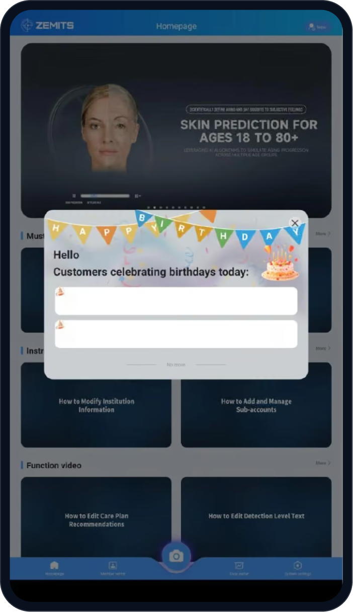 VeraFace Pro client profile with continuous documented history