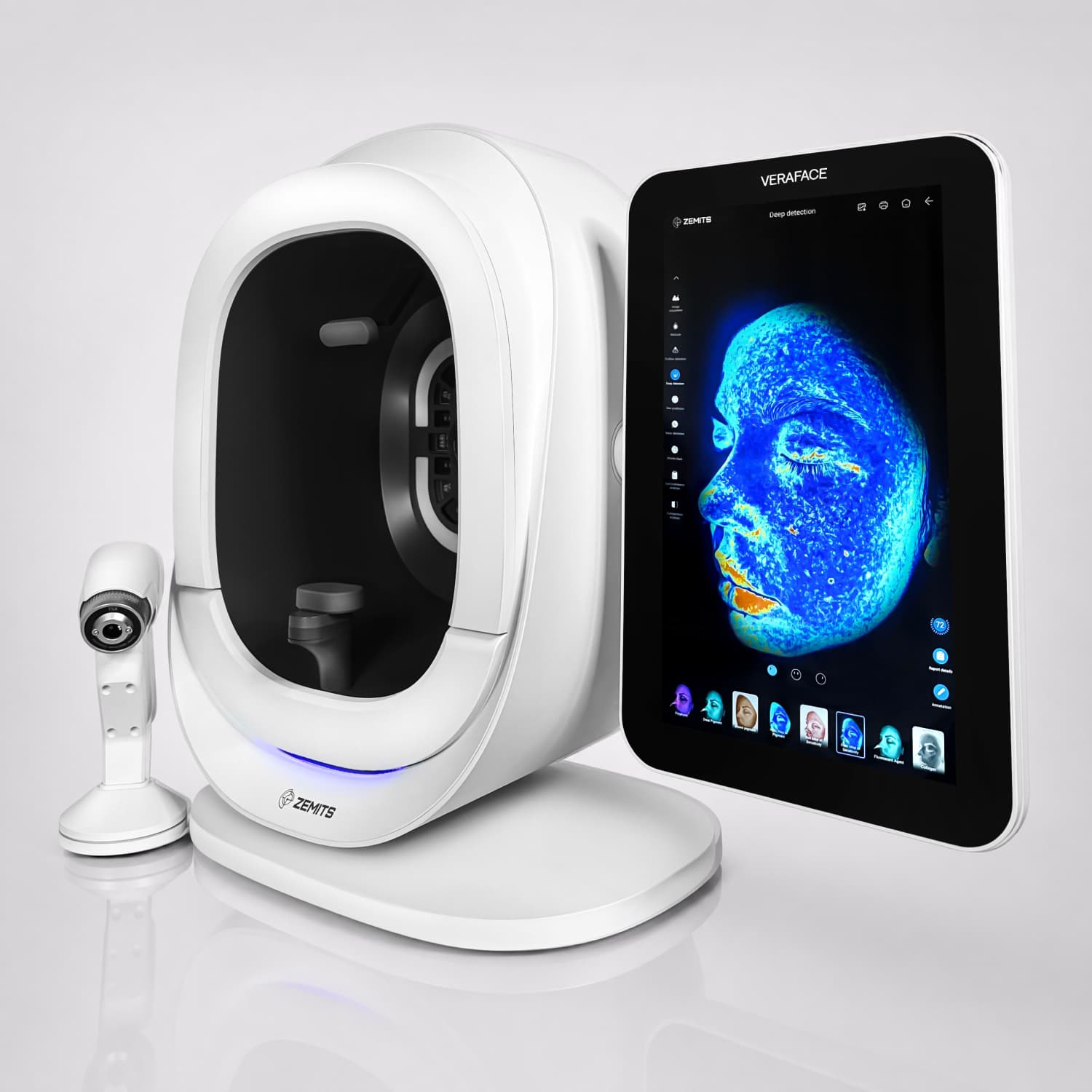 Zemits VeraFace Pro skin analysis system with touchscreen display